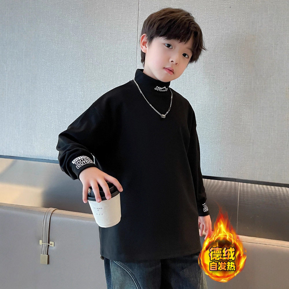 男童德绒卫衣半高领春秋冬2025新款冬季打底衫大儿童加厚上衣,童装/婴儿装/亲子装,T恤,淘宝优惠券,粉丝福利购,淘宝优惠卷