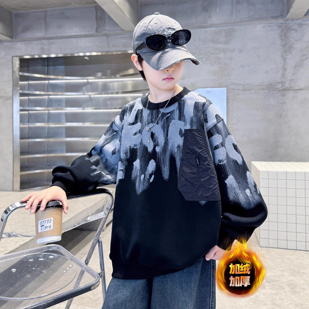 男童秋冬款加绒卫衣中大童一体绒上衣男孩秋冬季儿童装炸街打底衫,童装/婴儿装/亲子装,卫衣/绒衫,淘宝优惠券,粉丝福利购,淘宝优惠卷