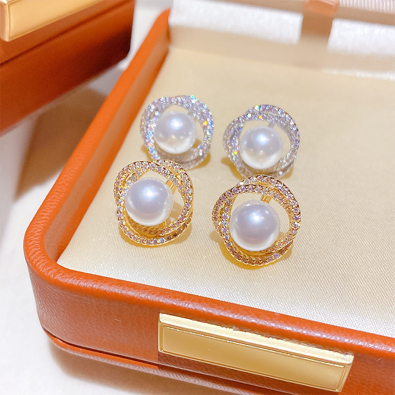 贝诗螺旋珍珠耳钉女小众高级感耳环2023新款爆款纯银针轻奢耳饰,饰品/流行首饰/时尚饰品新,耳环,淘宝优惠券,粉丝福利购,淘宝优惠卷