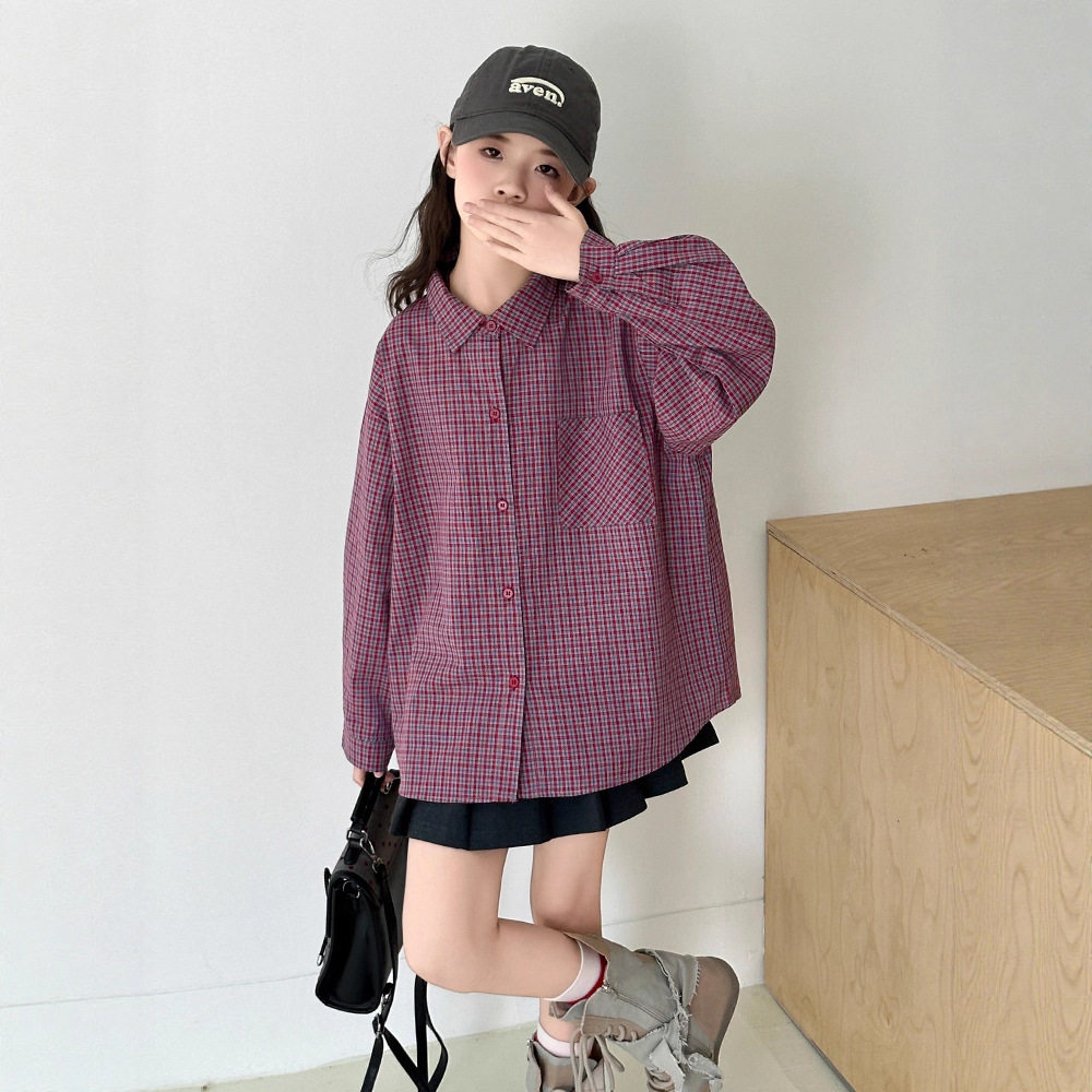 儿童外套早秋洋气2026新款女童格子衬衫薄款秋季时尚长袖韩系潮酷,童装/婴儿装/亲子装,衬衫,淘宝优惠券,粉丝福利购,淘宝优惠卷