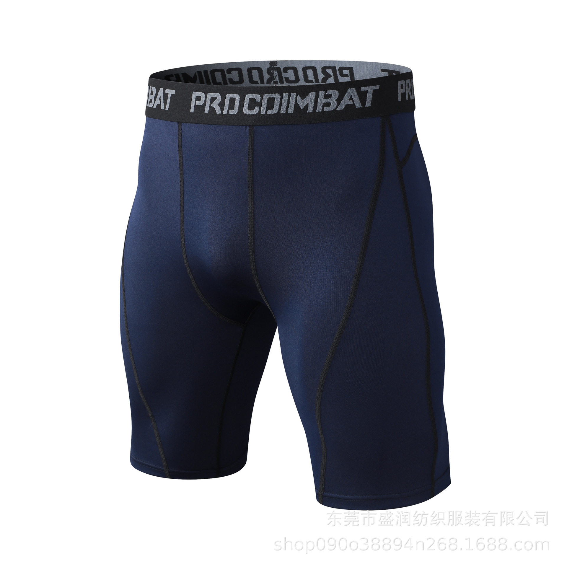 男士七彩五分裤跑步训练篮球瑜伽短裤高弹排汗压缩紧身运动裤高腰