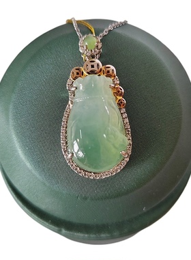 天然翡翠A货缅料吊坠挂件