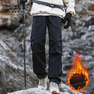 RIO户外冲锋裤 硬壳裤 男女款 男款 春秋防风耐磨透气吸湿登山裤 FOG