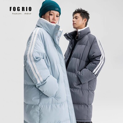 FOG RIO中长款棉衣男女冬季加厚抗寒棉服休闲防风保暖立领棉袄
