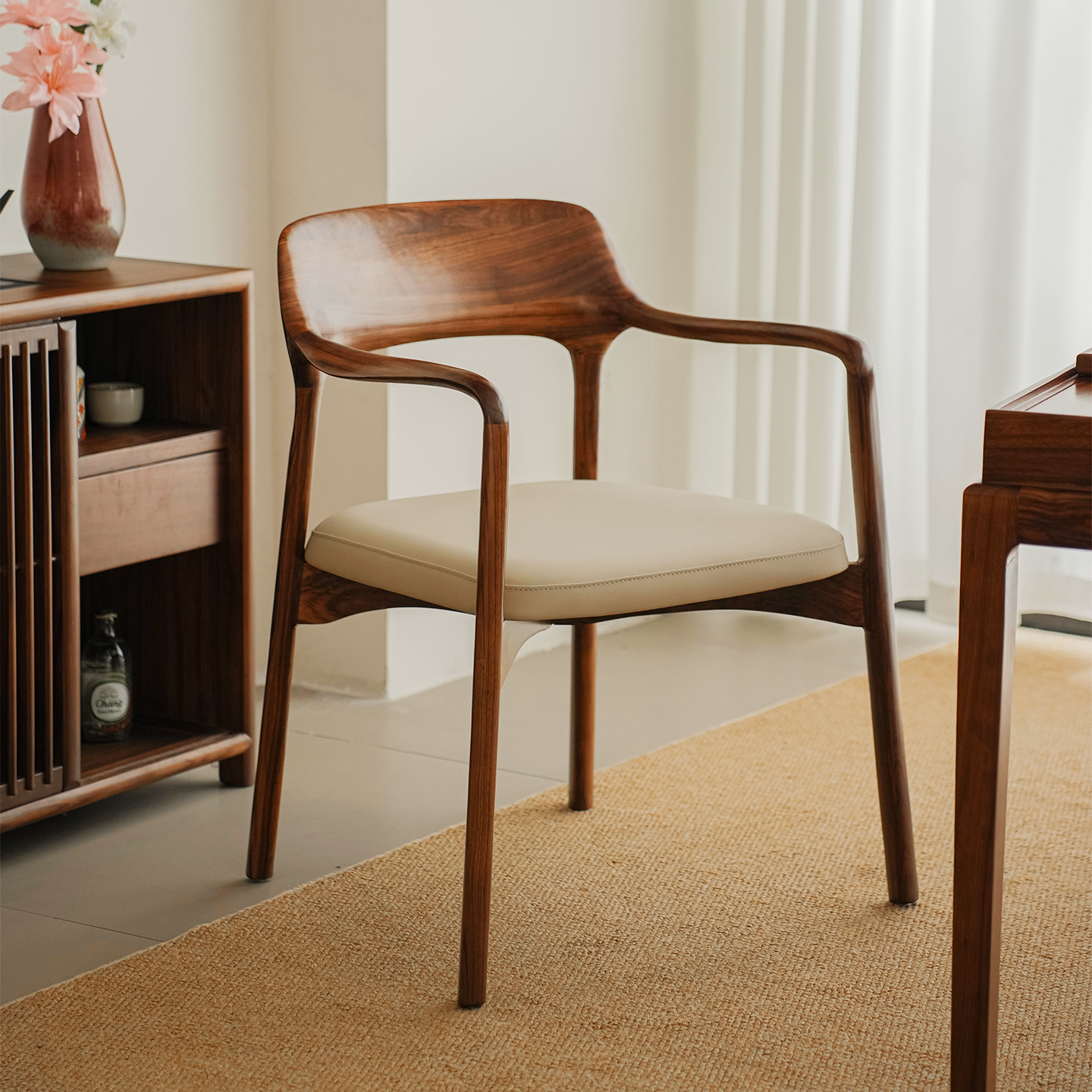 2025新款云谷椅乌金木椅客厅坐垫休闲椅子书房阳台轻奢舒适沙发椅