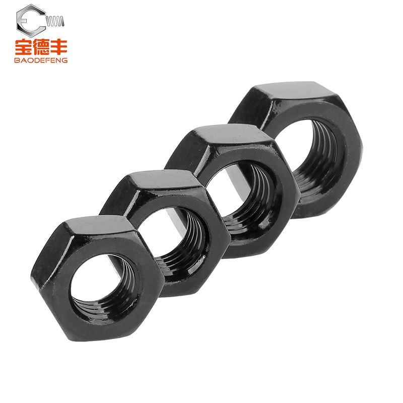 黑色304不锈钢六角螺母螺帽螺丝帽大全M2M2.5M3M3.5M4M5M6M8-M20