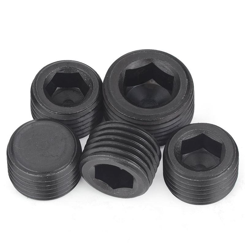 碳钢内六角堵头丝堵止付螺丝闷头喉塞螺塞油塞1/2/8/16M5M6M8M12