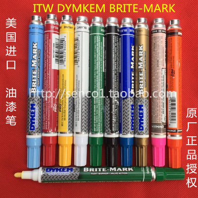 。美国DYKEM Brite-Mrk阀门记号笔油漆标记笔油性汽车螺记号笔正