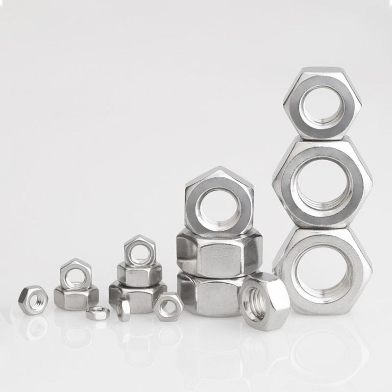 304/316不锈钢六角螺母螺帽螺栓螺丝帽大全M1.6-M2M3M4M5M6M8-M64