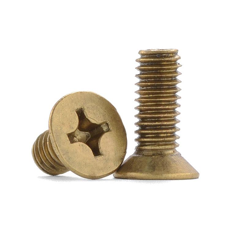 铜沉头螺丝 黄铜十字沉头螺丝 纯铜平头螺钉GB819 M2M3M4M5M6M8