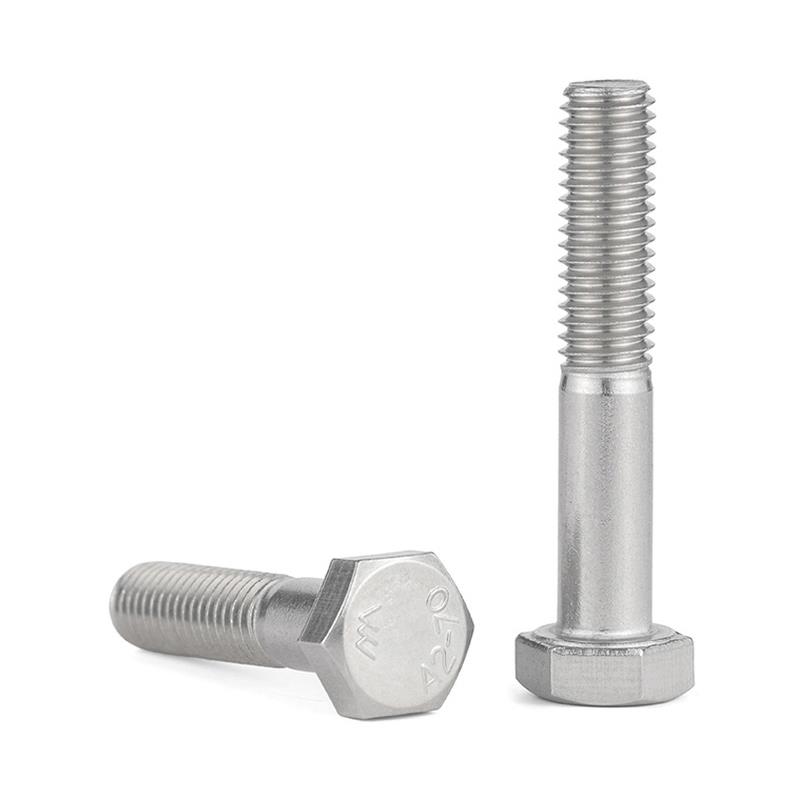 半牙加长304不锈钢外六角螺丝六角螺栓半丝螺杆M6M8M10M12M16M20L