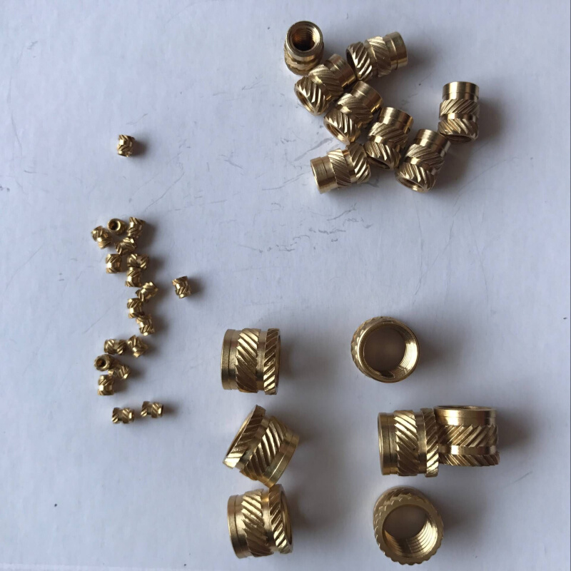 。注塑滚花热熔铜镶件M3*4*4.6 嵌件 2.5*2L*M1.6牙铜螺母