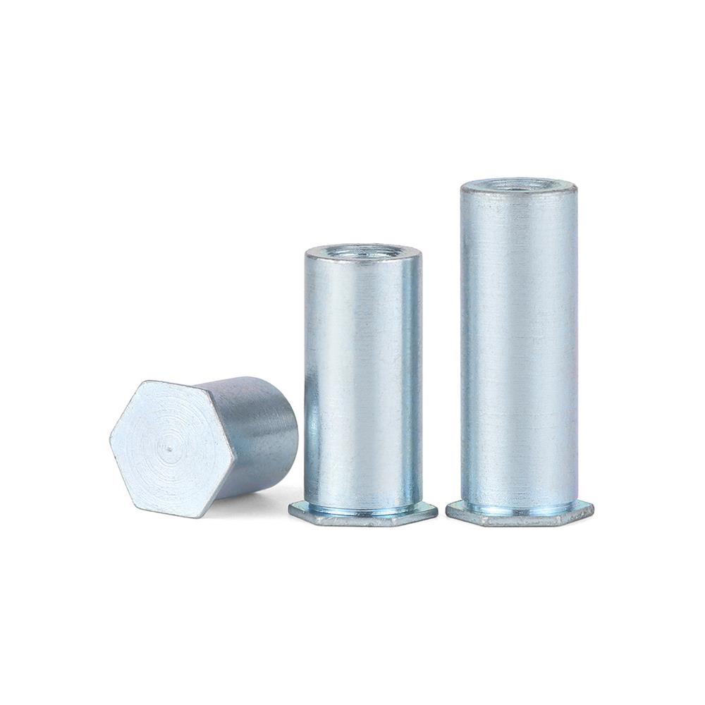 盲孔压铆螺柱蓝白锌压铆件压铆螺母柱BSO-3.5M3*3M4M5M6M2.5M2