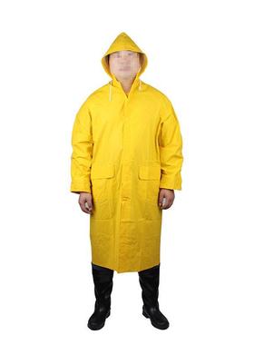 代尔塔407005 MA305连体雨衣黄色成人雨披涂层防水雨衣套装