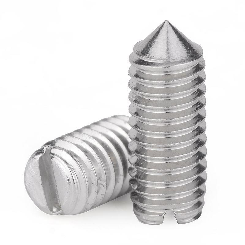 304不锈钢一字紧定螺丝GB71顶丝机米无头螺钉开槽M2M3M4M5M6L