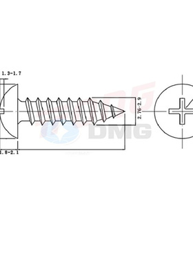 。东明JISB1122T304不锈钢十字大扁头自攻螺丝钉木螺钉M2.9M3.5M3