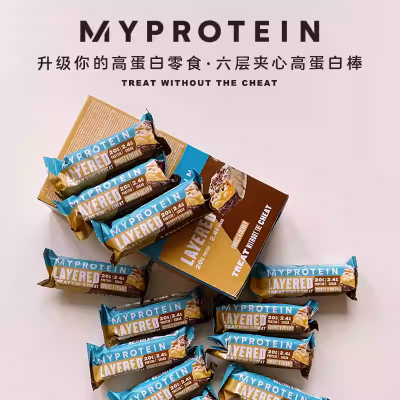 Myprotein熊猫六层夹心高蛋白棒60g*12根代餐棒乳清低糖零食健身