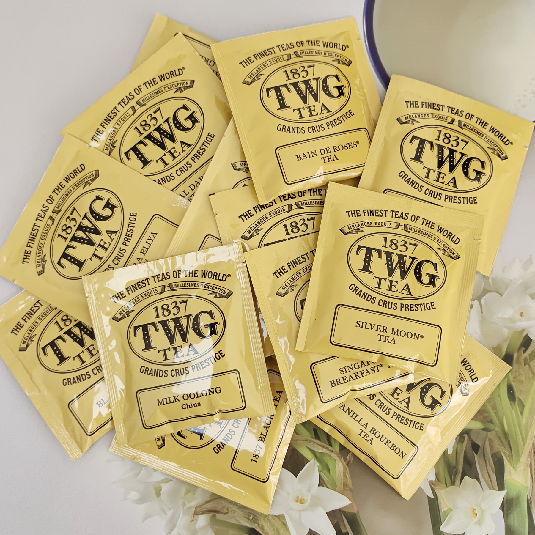 泓twg新加坡茉莉花茶1837茶奶红韵乌龙伯爵茶早餐玫瑰花茶茶茶红