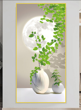 2025新款玄关装饰画3d立体自粘入户正对门走廊过道客厅墙贴画壁纸