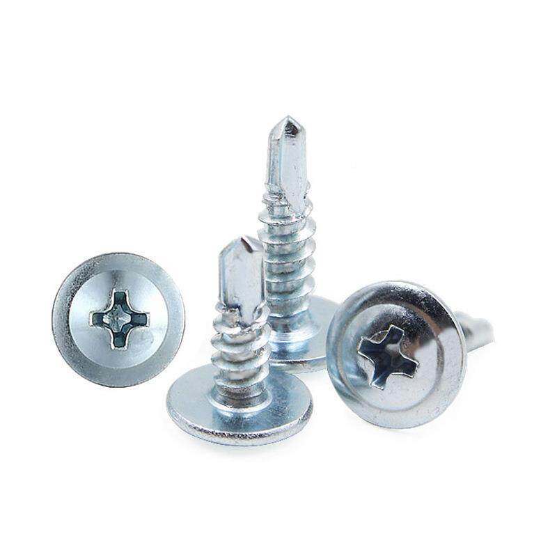 铁钻镀扁锌十字大扁头2自攻989尾螺钉大头自钻螺钉燕尾螺丝钉m4.