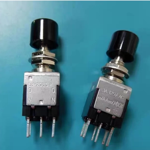 供进口原装 NKK EB-2085P按钮开关 3A,125V 6脚带自锁功能按钮