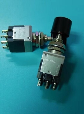 供原装日本NKK EB-2061 按钮开关3A,125V 6脚带常闭 常开功能开关