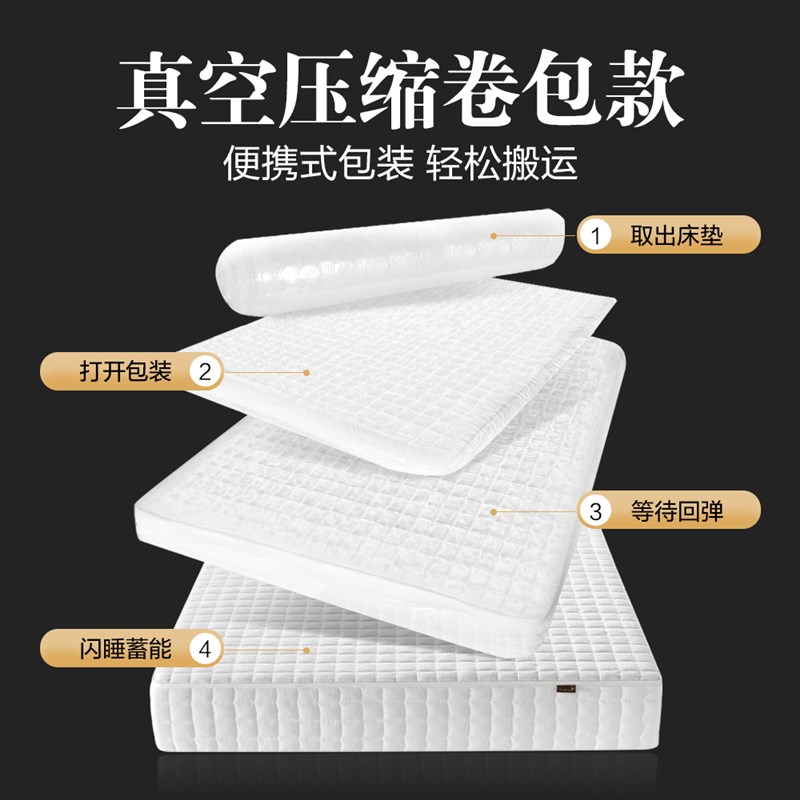 moonlightfamily 记忆棉压缩偏软床垫家用酒店席梦思双人便捷搬运