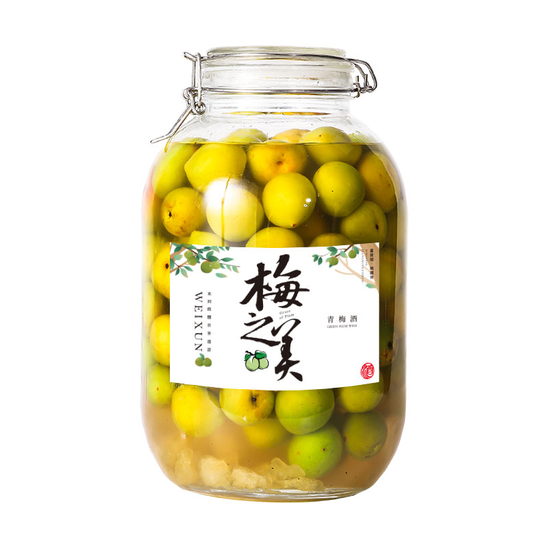 喜贤居果酒瓶酿酒罐密封罐子玻璃青梅酒专用空瓶酒坛杨梅泡酒容器