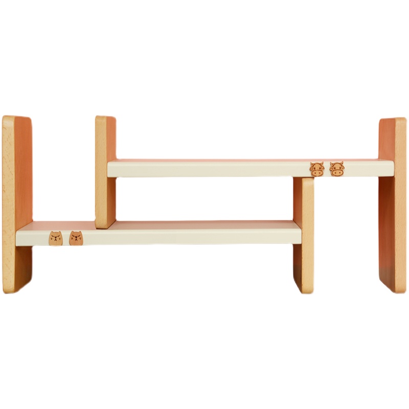 桌面书架简易多层实木学生宿舍寝室办公神器小书柜碳钢收纳置物架