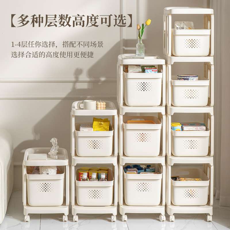 收纳置物架落地多层小推车学生寝室宿舍卧室床头移动书架收纳架子