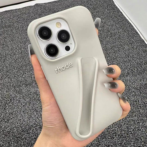 Trendy rhode lipstick lip gloss mobile phone case suitable for iphone15promax mobile phone case Popular anti-fall Apple 15/14pro/13/12/11/Plus stereo silicone Hailey protective cover