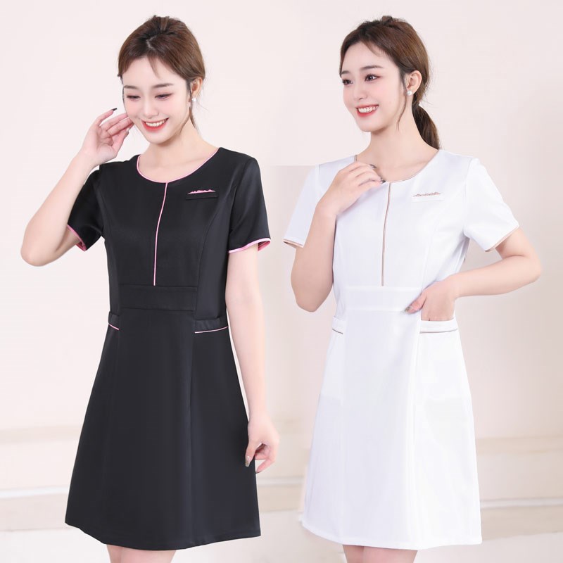 春夏新款美容师工作服美容院高端技师服装酒店前台足浴大码工装图片