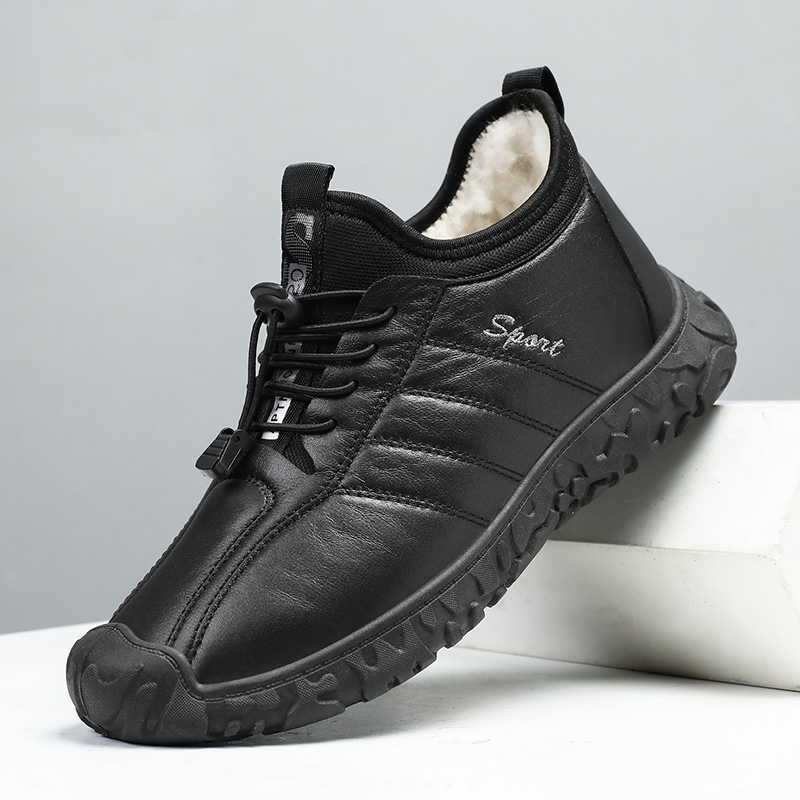 新款雪地靴男士加绒保暖棉鞋冬季