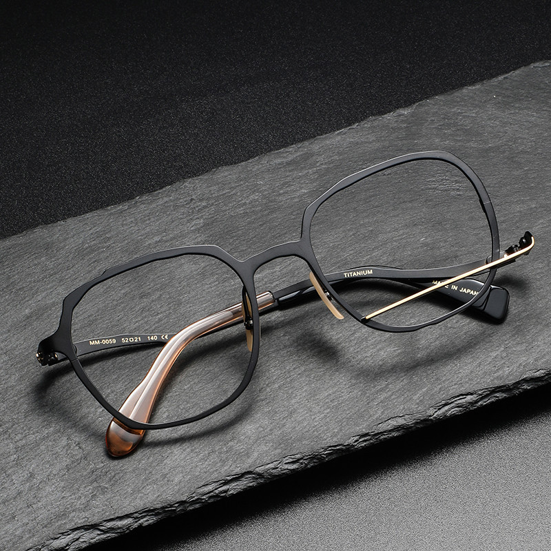 嘉视明男女时尚纯钛不规则眼镜