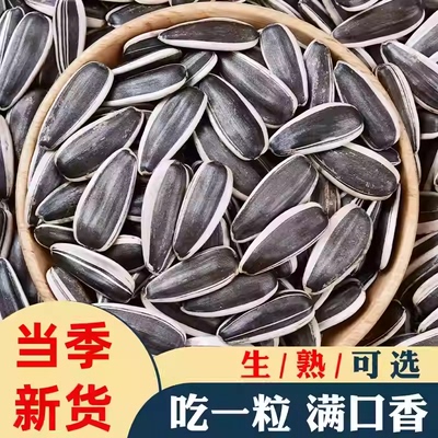 净重】新货新鲜生葵花子内蒙古生瓜子原味炒熟特大颗粒香瓜子