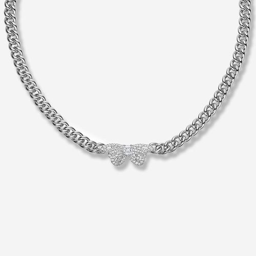 何方枯叶蝶短项链陈都灵925银女