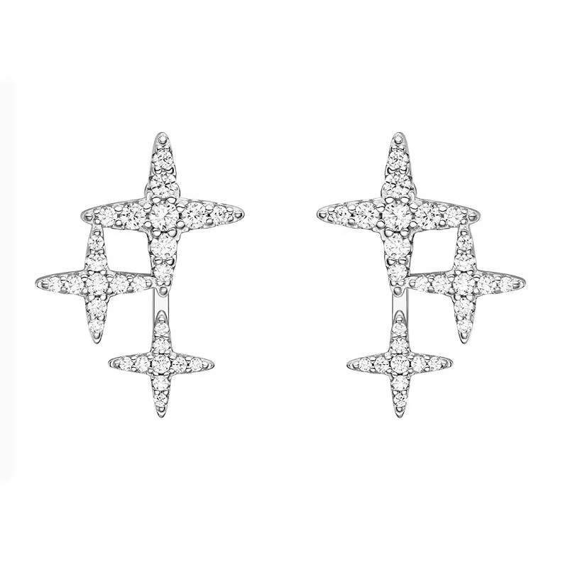 赵今麦何方星芒耳钉闪闪轻奢女