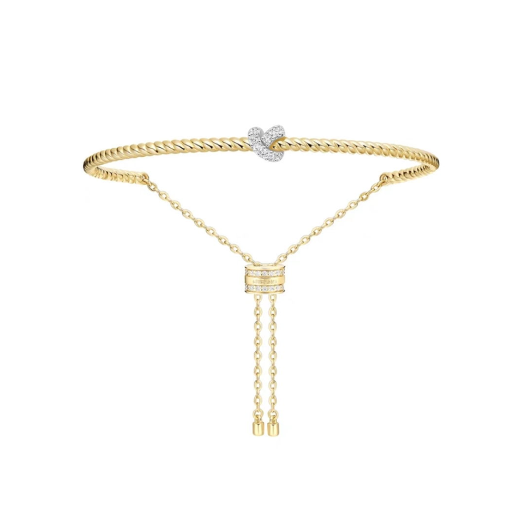 何方女时尚高级爱心结手镯链调节