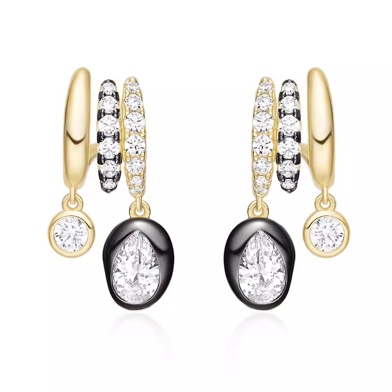 何方个性时尚轻奢咖啡豆女耳环