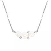 何方HEFANG白玫瑰锁骨链白月光耳环轻奢个性 婚优雅项链刘亦菲同款