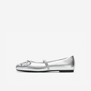 West 女方头蝴蝶结芭蕾舞鞋 玖熙2025年春季 玛丽珍鞋 女 新款 Nine