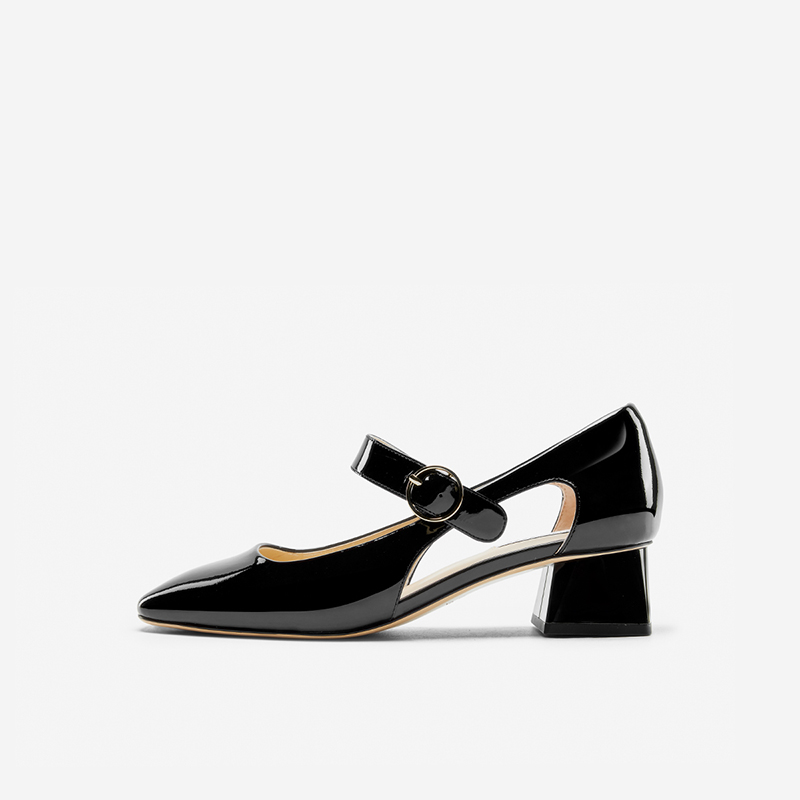 玖熙玛丽珍鞋女一字扣带女鞋