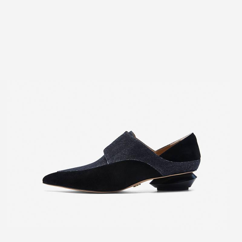 NineWest/玖熙飞碟跟深口单鞋女