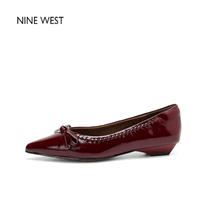 玖熙浅口尖头蝴蝶结气质通勤单鞋 West Nine 女不累脚 清仓款