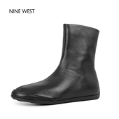 清仓款 Nine West 玖熙复古通勤真皮时装 靴超软小羊皮短靴女士