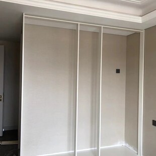 热销铝合金金属衣柜支柱立柱 铝合金方管80*25哑光白色空心矩形铝