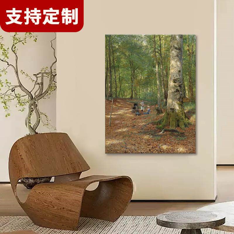热销装饰画个性化油画客厅玄关挂画喷绘内框油画布现代简约无框防