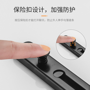 热销不锈钢防盗链免打孔门链酒店宾馆安全门栓门锁家用反锁扣插销