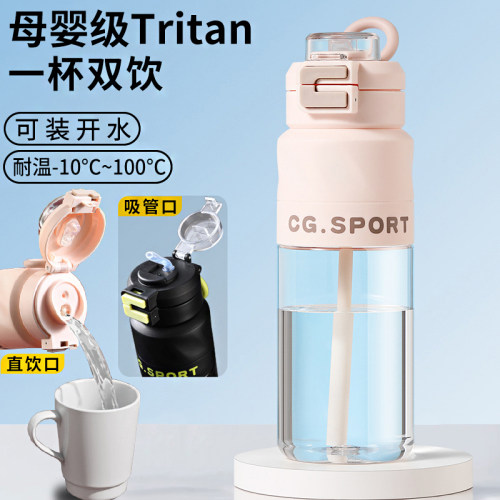 新款太空杯Tritan吸管水杯耐高温