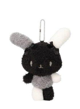 限购5/2月预售定金 avail 花小兔黑白拼色长毛黑皮 毛绒挂件